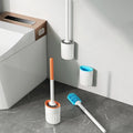 Bathroom Built in Container Hygiene New PP Rubber Plastic Cleaner Toilet Brush Holders