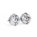 REYES Custom 2.5 Carat VVS Moissanite Wedding Gift Stud Earrings Round Cut 925 Sterling Silver Vintage Style GRA Certified