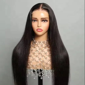 18 20 22 Inches Ready-Go-Glueless-Wigs-Pre-Cut-Pluck 6x5 Transparent Lace Bone Straight Hair Lace Human Hair Wig