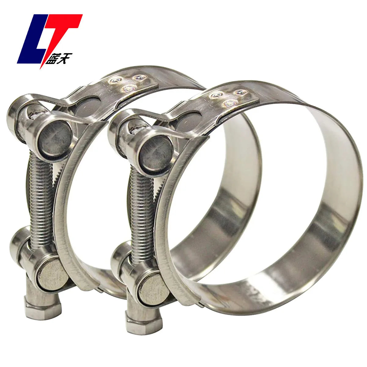T-bolt Hose Clamps304 Stainless Steel Heavy Duty Adjustable Tube Clamps (17-19mm 4pack)european Style Strong Super Clamp