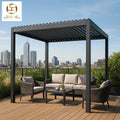 Hot Sale Aluminum Louvered Pergola Retractable Roof Motorized Waterproof Eco-Friendly Balcony Outdoor Sunshade Canopy for Villa