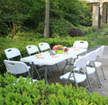 Wholesale Modern Outdoor Dining Folding Tables White Plastic Furniture Design for Hotels Schools Hospitals and Parks
