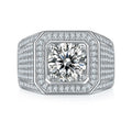 Hot 3.0CT VVS Moissanite Ring 925 Sterling Silver Wedding Band Fine Jewelry for Couples