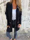 2025 Autumn/Winter New Style Women's Long-Sleeve Hooded Loose Fashion Casual Mid-Length Trench Coat 100% Polyester Zipper