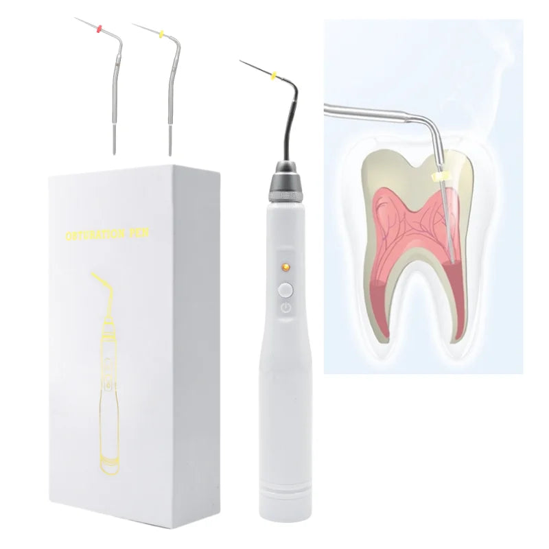 Dental Cordless Gutta Percha Obturation System Endo Heated Pen With 2 Working Tips Battery Recharge Gutta Cutter Lab Equipment
