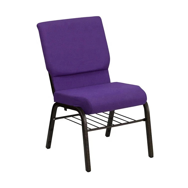 Factory Stackable Metal Interlocking Padded Auditorium Church Chair