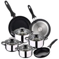 SIP 8pc Cookware Set + Set of 3 frying pans 16/20/24