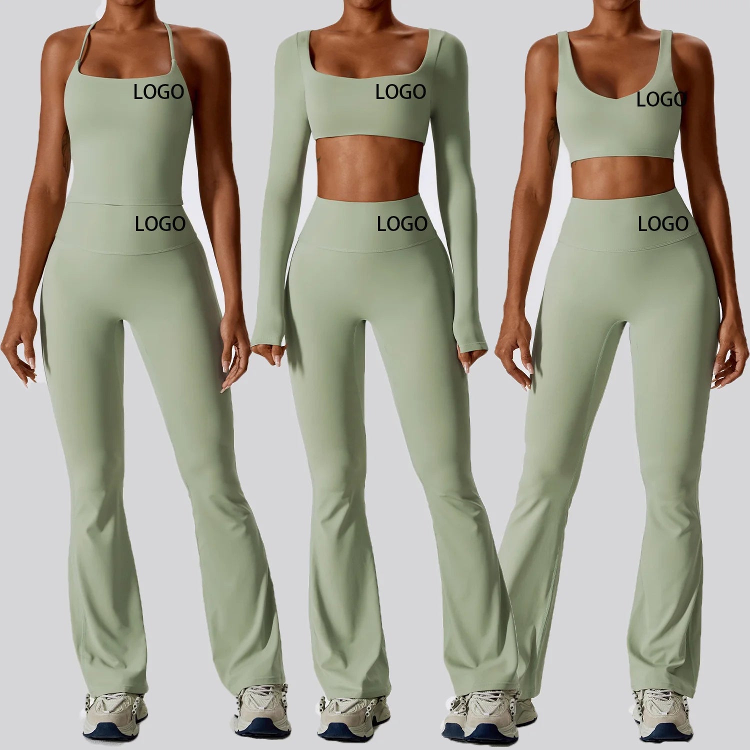 Fitele Provide Custom LOGO / Women  Sportswear 2 Piece Yoga Suit Set for Women Outdoor Gym Fitness Wear