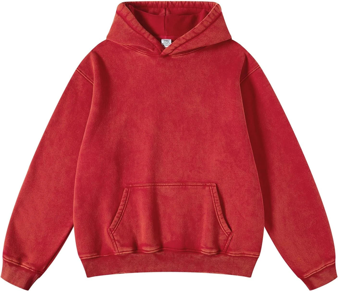 2024 Top Quality Red Sun Faded Acid Stone Washed Distressed Hoodies Men's Casual Vintage Wash Hoodie Made in 100% Cotton