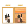 Custom Photo LED Glowing Tabletop Display Three-Color Luminous Lighting Painting Home Decoration Framed Wall Arts