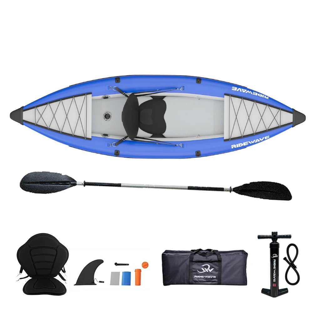 Single Person Folding Inflatable Fishing Kayak Dropstitch Canoe 3.1-4m Length for Lakes & Rivers Kayaking Jiangsu China