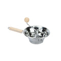 Italian Stainless Steel Fruit Vegetable Tools Manual Food Grinder Potato Mashers Ricers 2 Supports 3 Discs Wood Handle Mirror