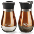 Adjustable Holes Spice Salt Shaker Elegant Perfect Dispenser Set Stainless Steel Seasoning  Jars Glass Salt and Pepper Shakers