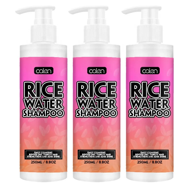 Oalen Private Label Strengthen Hair Roots Smoothing Gently Cleansing Rice Water Shampoo