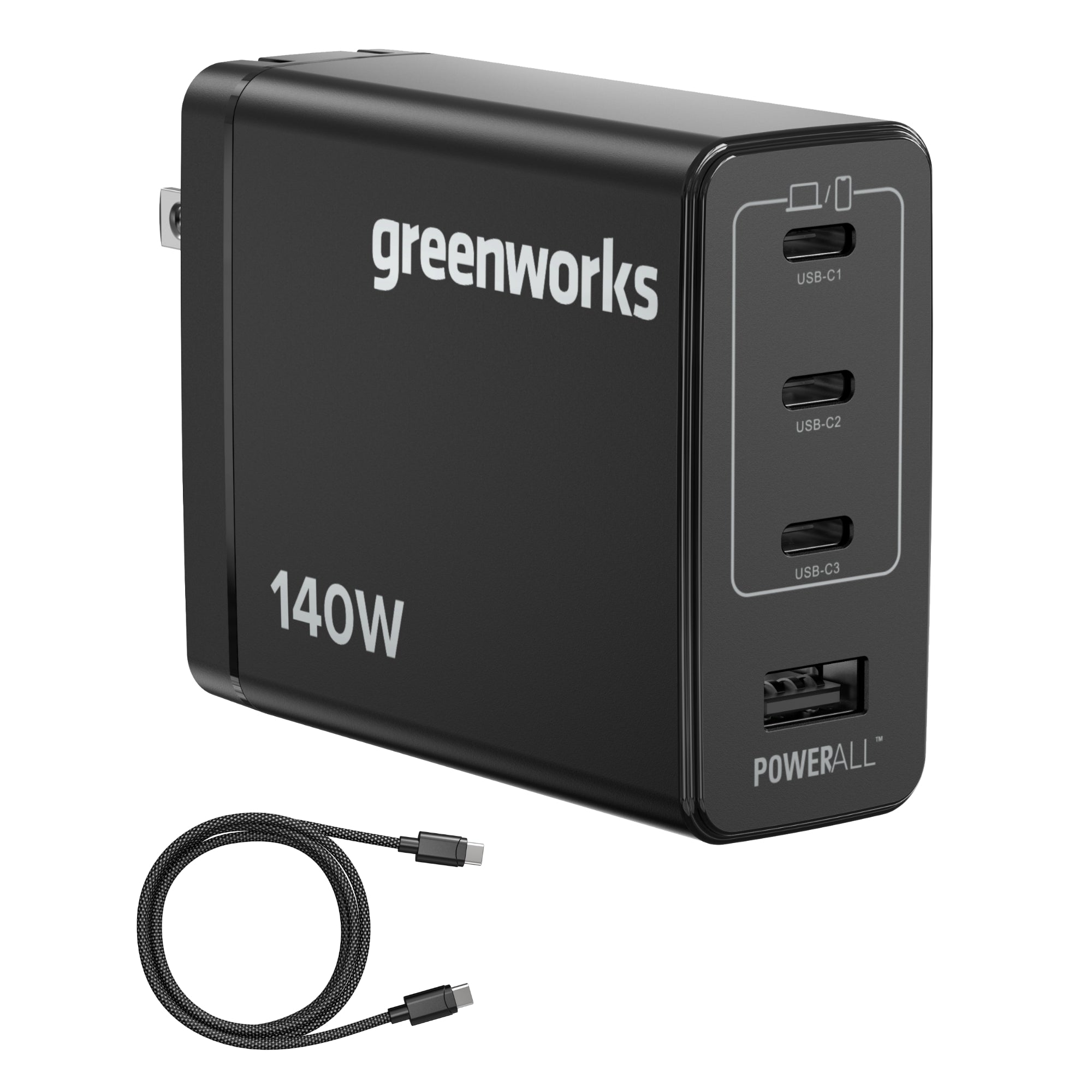 24V PowerAll Charger Set with 140W USB-C Charger Block and (2) 3.3' 100W USB-C Cables MegaBDM
