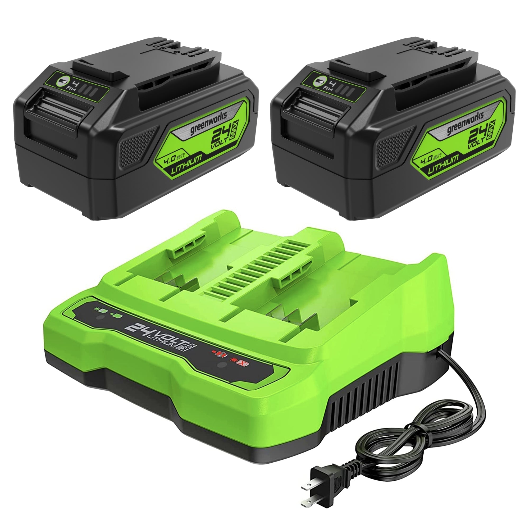 24V 4.0 Ah USB Battery (2-Pack) Starter Kit and Dual-Port Rapid Charger MegaBDM