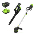 Pro 80V 16" Brushless String Trimmer & 500CFM Leaf Blower Combo w/ 2.0 Ah Battery & Charger MegaBDM