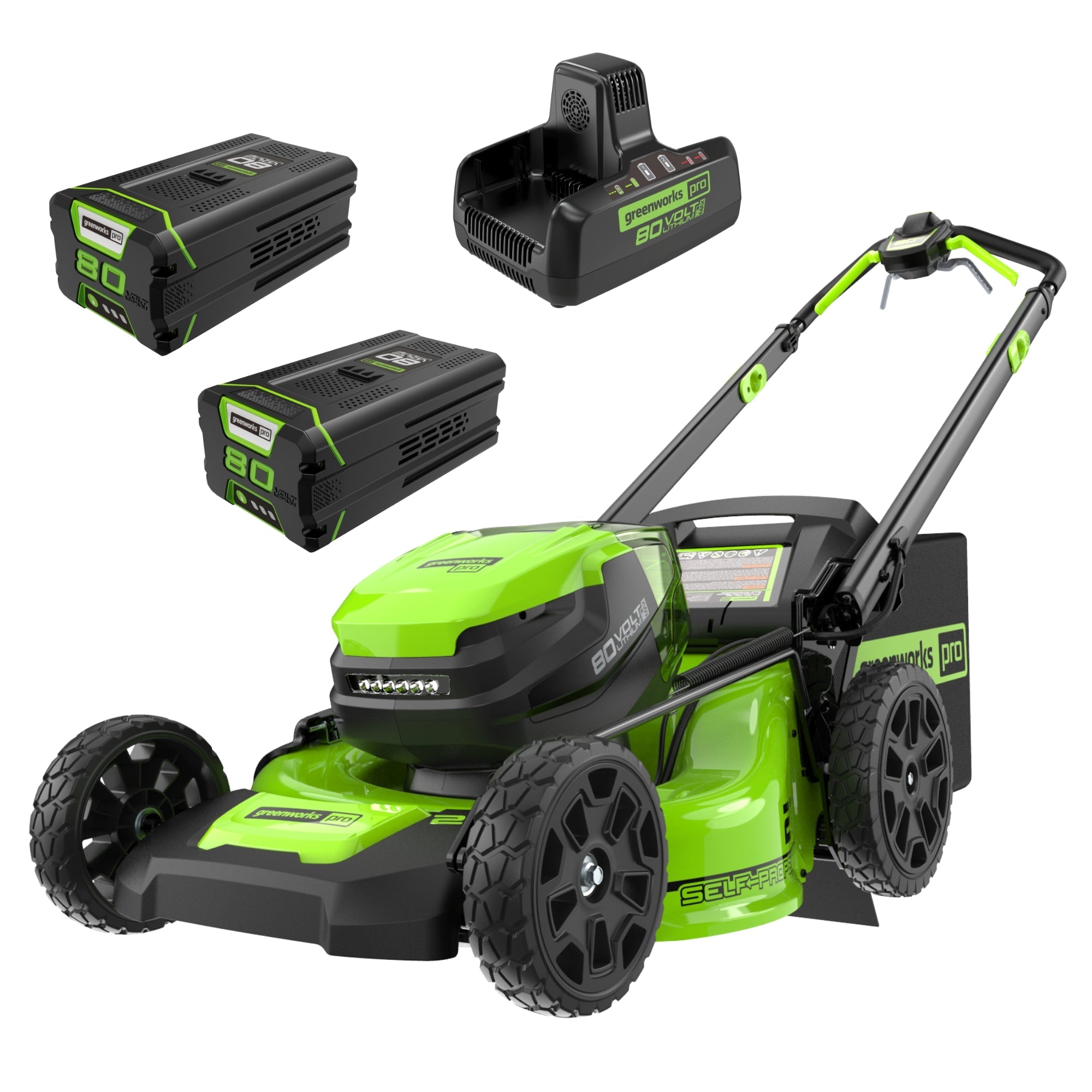 80V 21" Cordless Battery 4-in-1 Self-Propelled Mower w/ (2) 4.0Ah Batteries & Charger, LM2118S MegaBDM