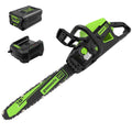 60V 18" Cordless Battery Brushless 2.5kW Chainsaw: 5.0 Ah Battery and Rapid Charger MegaBDM