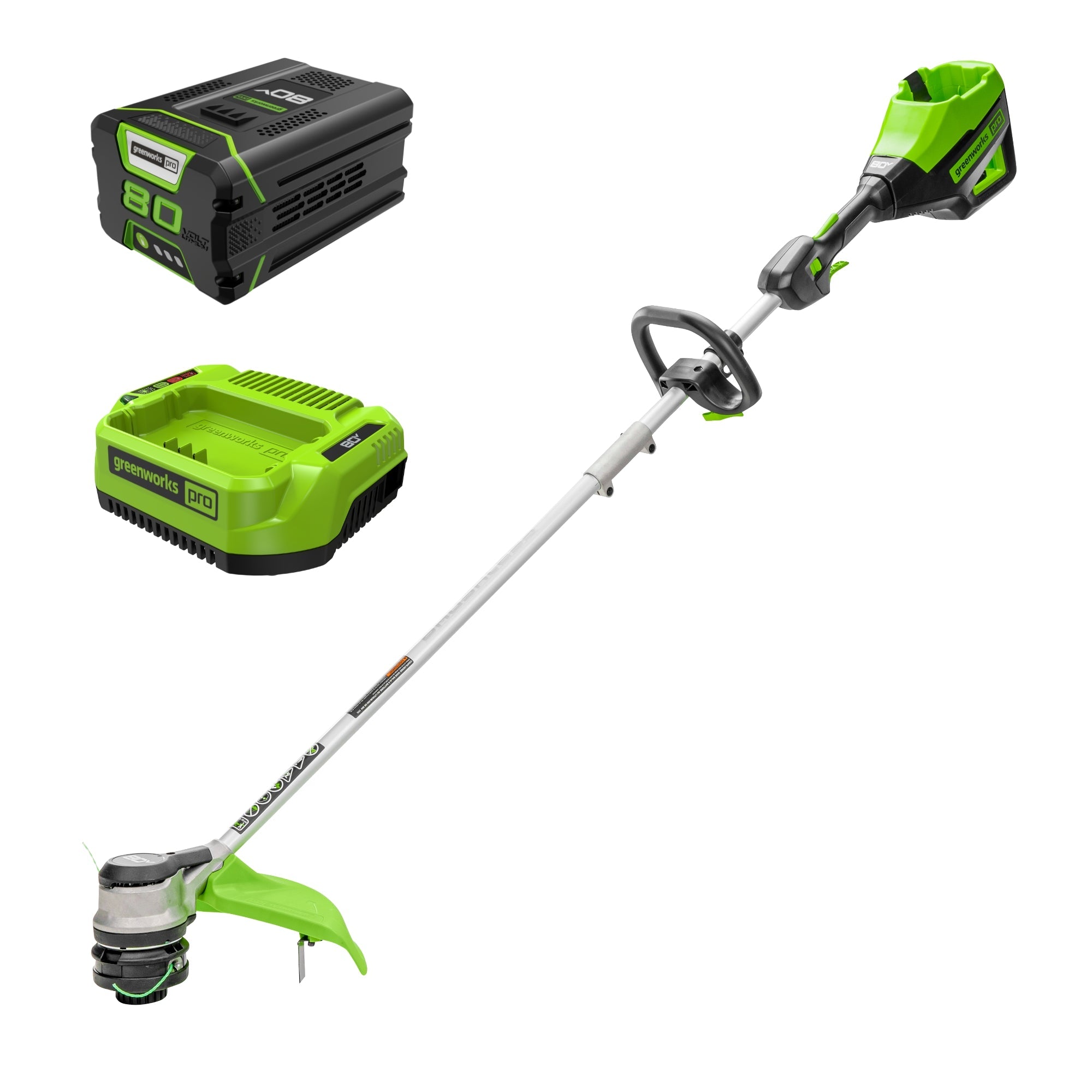 80V 16" Cordless Battery String Trimmer( .095 line) w/ 2.0 Ah Battery & 4.0Amp Charger MegaBDM