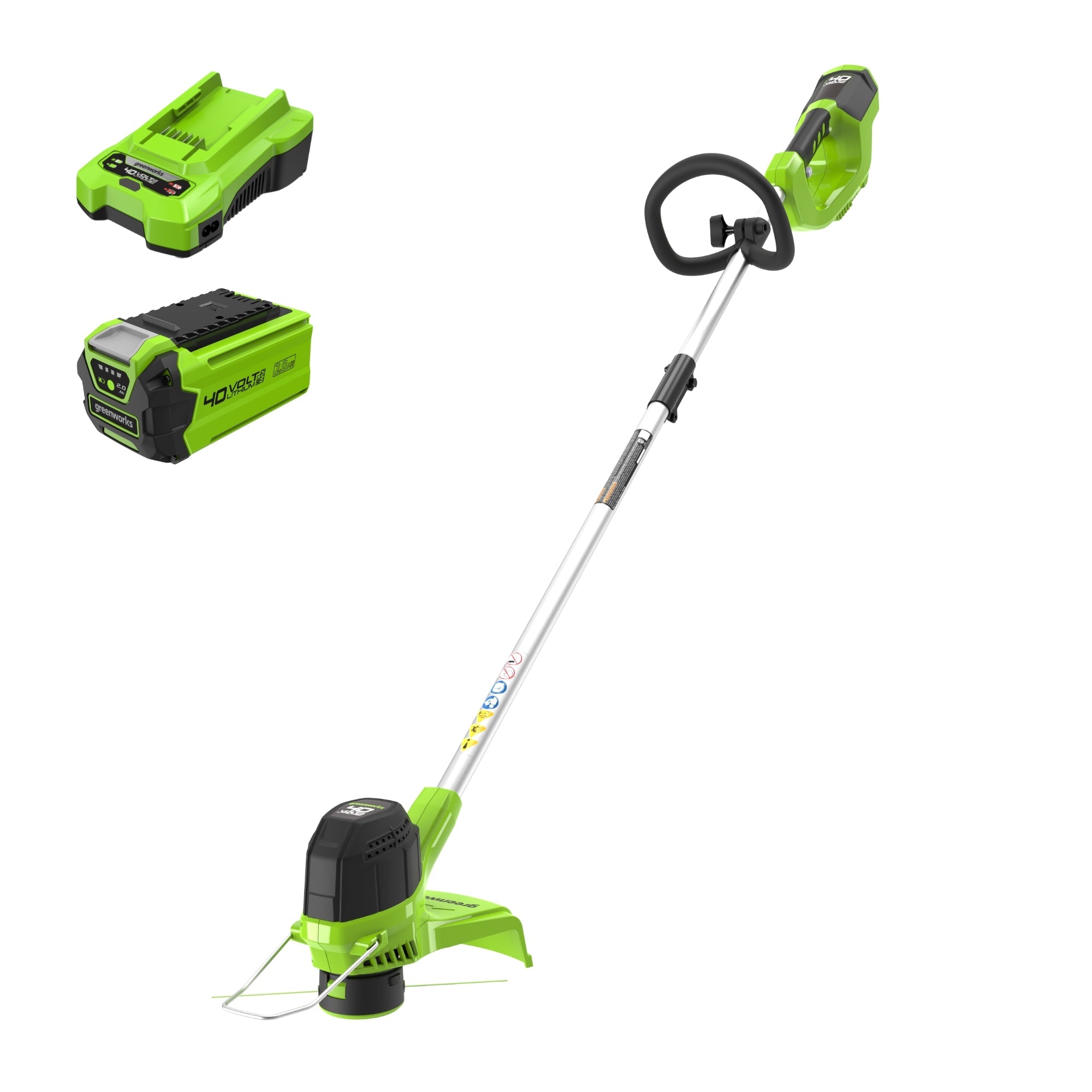 40V 12" Cordless Battery String Trimmer w/ 2.0 Ah Battery & Charger MegaBDM