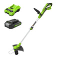 24V 12" Cordless Battery String Trimmer and Edger: 2.0 Ah USB Battery and Charger MegaBDM
