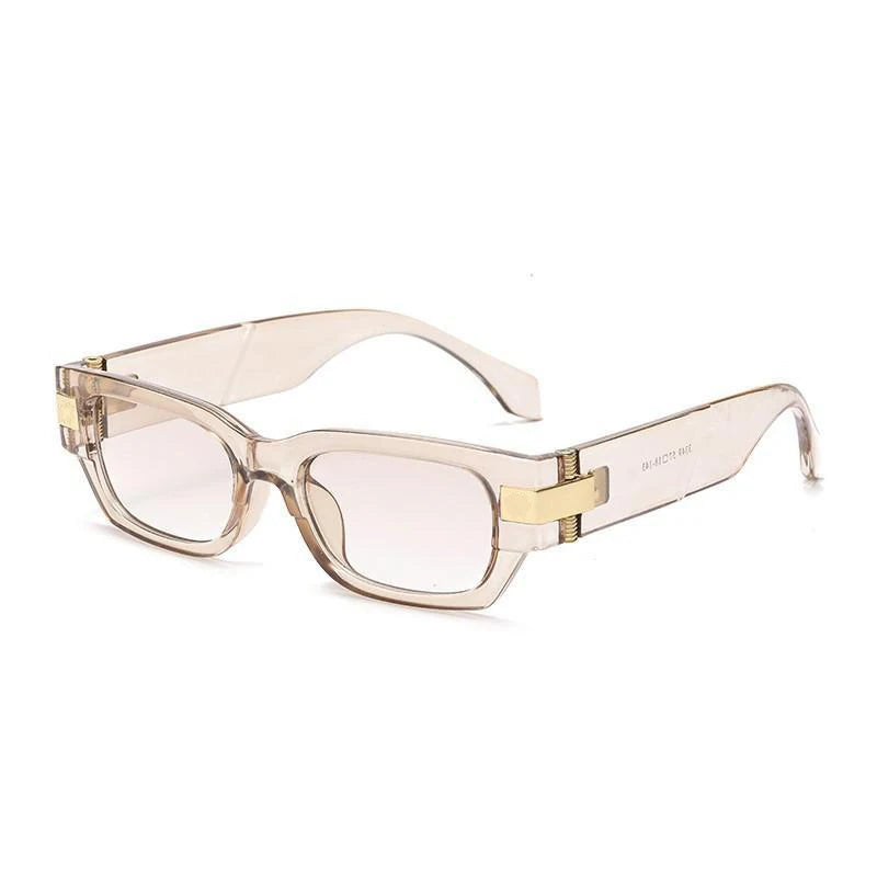 Unisex Luxury Square Sunglasses Retro Beach Vacation UV Protection Blue Blue Trendy Designer Sunglasses Cross-Border European