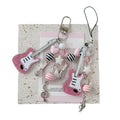 [Musician] Pink Violin Mobile Phone Pendant Millennium Style Star Note Hanging Ornament Card Album Bag Hanging Keychain