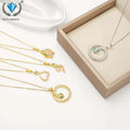 Women's 316L Stainless Steel Link Chain Non Tarnish Waterproof Necklace Snake Pendant Unique Jewellery for Girls