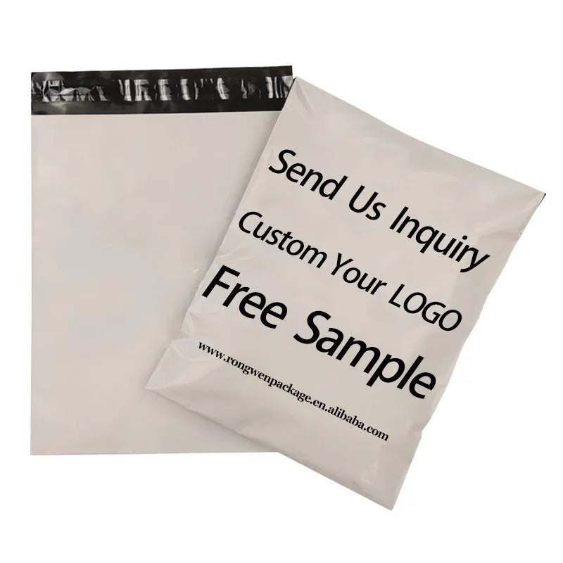 RONGWEN Customized PE Biodegradable Mailing Cosmetic Bag ECO Friendly Express Shipping