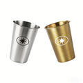 16oz Pint Tumbler Premium Metal Drinking Stackable Durable Stainless Steel Cup