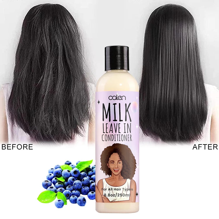 Oalen Blueberry Private Label 250Ml Helps Strengthen and Hydrate Best Leave in Conditioner for Wavy Hair