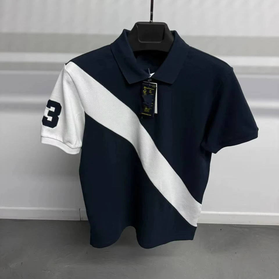 Plain Men's 100% Cotton Woven T-Shirt Short Sleeve V-neck Casual Breathable Eco-Friendly OEM ODM Custom Logo Front Private Dot