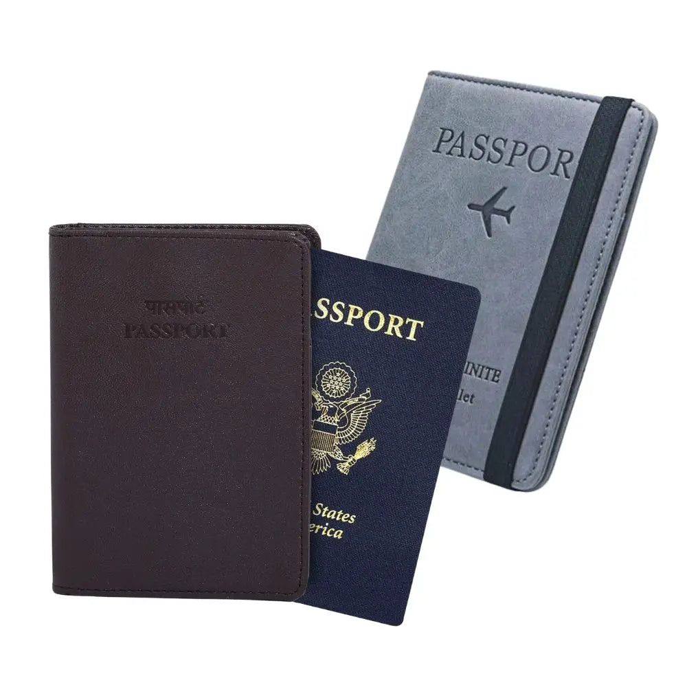 Business Travel Gift Bulk Custom logo Foil Printed Embossed Faux PU Leather Passport Cover MegaBDM
