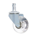 CCE 2-Inch Swivel Transparent PU Caster Friction Ring Stem 11mm Dia Living Room Dining Kitchen Use Warehouse Bathroom Hospital