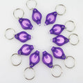 UV Mini Keychain LED Multicolor Flashlight Torch Light Lamp White and Purple Key Ring Light UV Keyholder Flashlight Ultraviolet