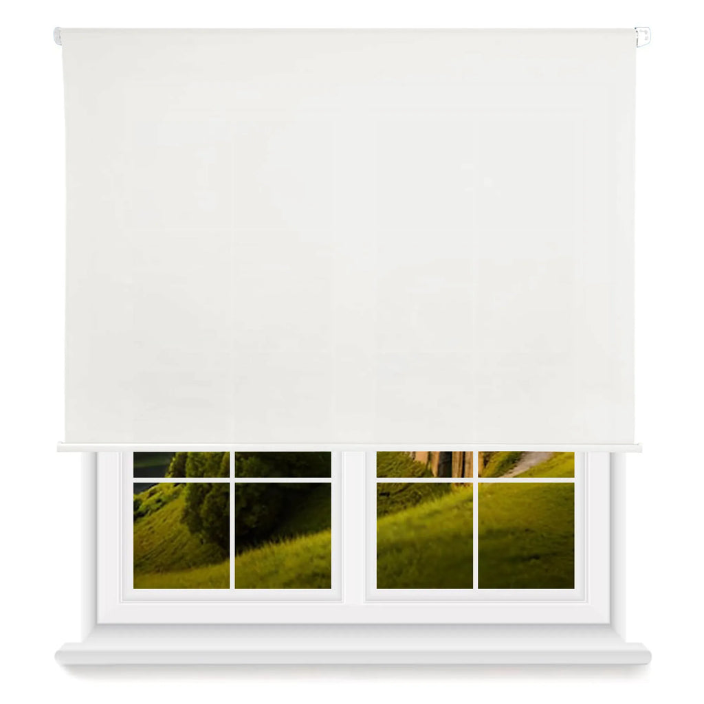 Well Home Plain Translucent Roller Blind - White 140 x 250cm (width x length)/Fabric size 137 x 245cm