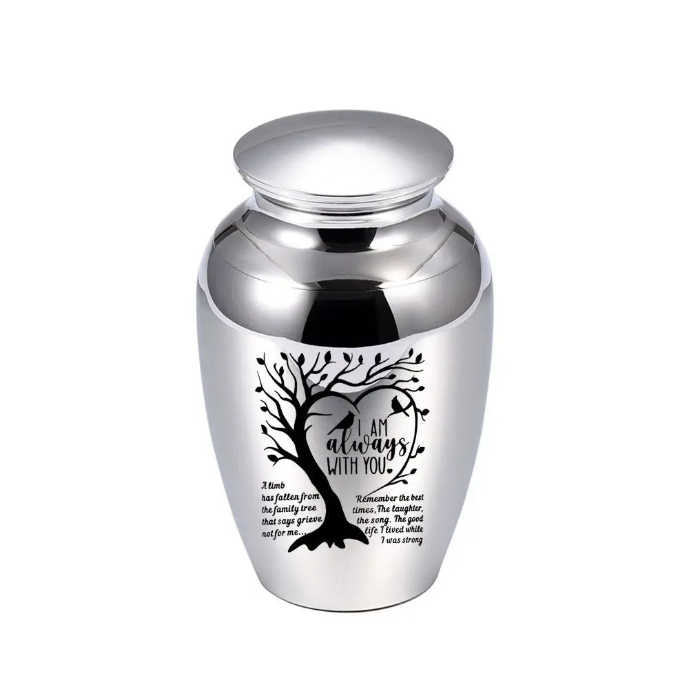Large Metal Urn with Paw Print and Deluxe Engraving Plate for Pet Ashes Suitable for Dog Cat or Multi Pet Memorial