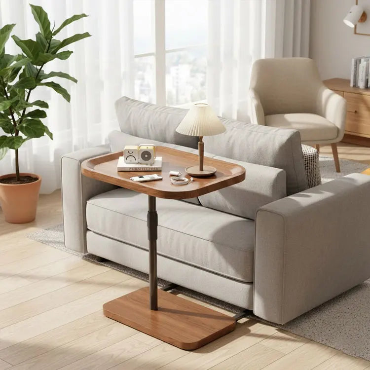Modern Adjustable Height Coffee Table Multi-functional Extendable Folding Wooden Dining Table for Living Room Apartment