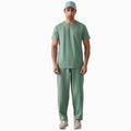 Y2K Mint Green Men's Two Piece Set Short Sleeve T Shirt with Straight Pants Lightweight Summer Matching Streetwear Tracksuit