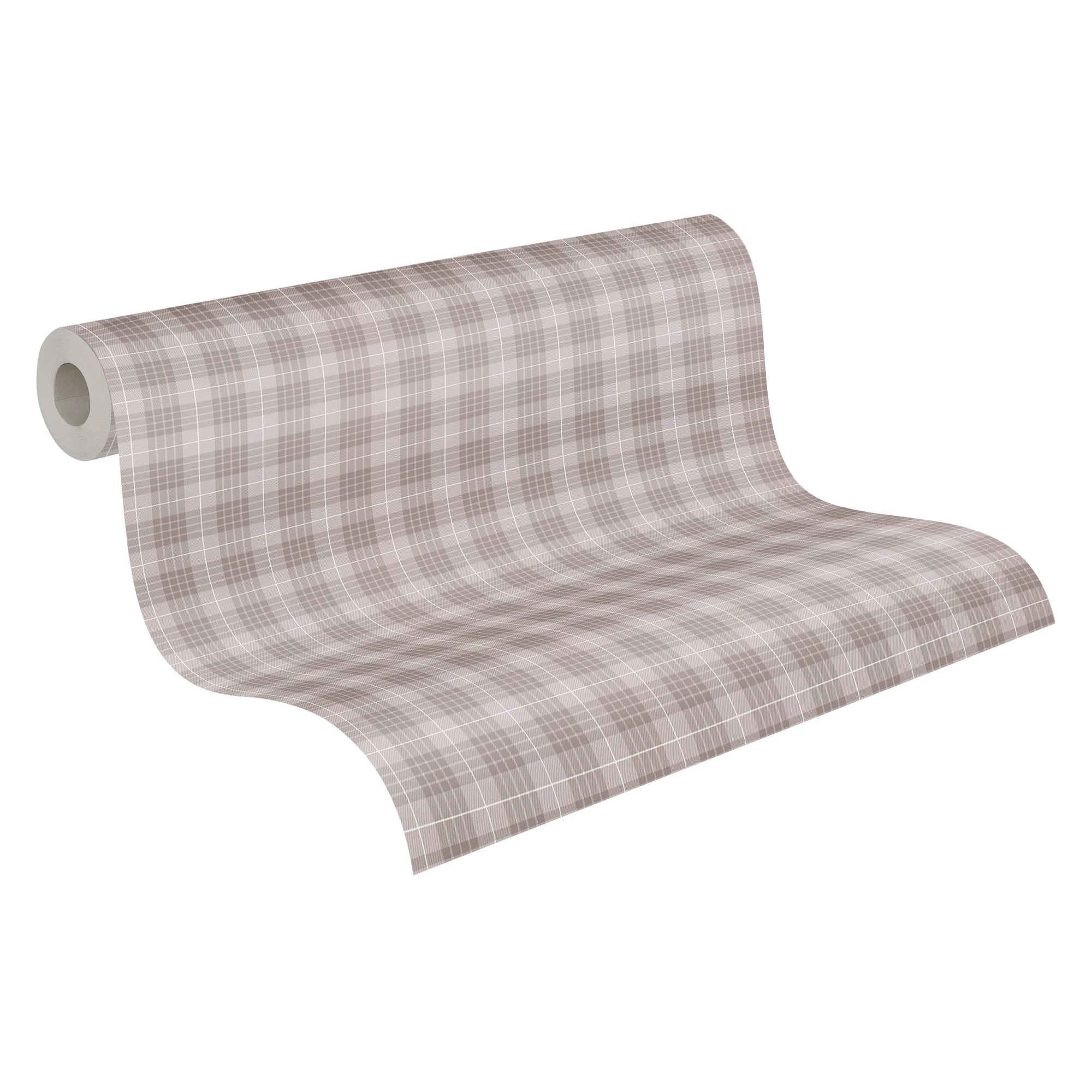 Made in Germany - Luxury Wallpaper rolls Career Grey White Non Woven Contract Wallpaper for Hotel Check - 1005 x 053 m