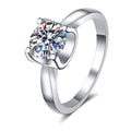 Classic 0.5/1/2 Carat Luxury Adjustable Engagement Wedding Fine Jewelry 925 Sterling Silver Moissanite Diamond Rings for Women