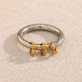 Dreamshow Mix Color Bead Tassel Statement Ring Anti Tarnish Jewelry Stainless Steel Ring