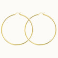 Wholesale Fashion Statement 18k Gold Plated Dainty Round Hoops Large Gold Hoop Earrings for Women