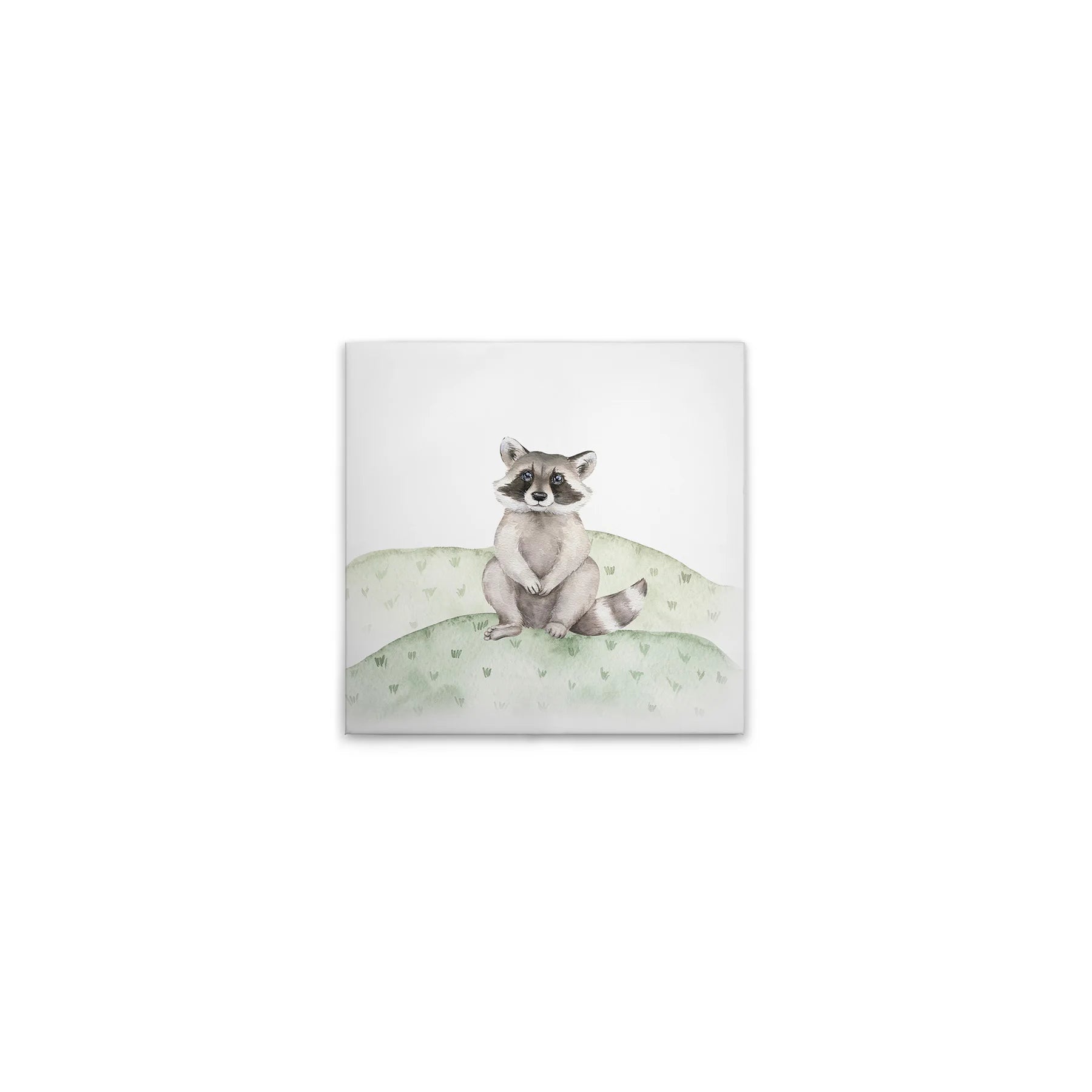 Made In Germany - Home Decor Canvas Picture Forest Animals - Wall Mural In Grey And Green - Canvas Picture On Stretcher Frame