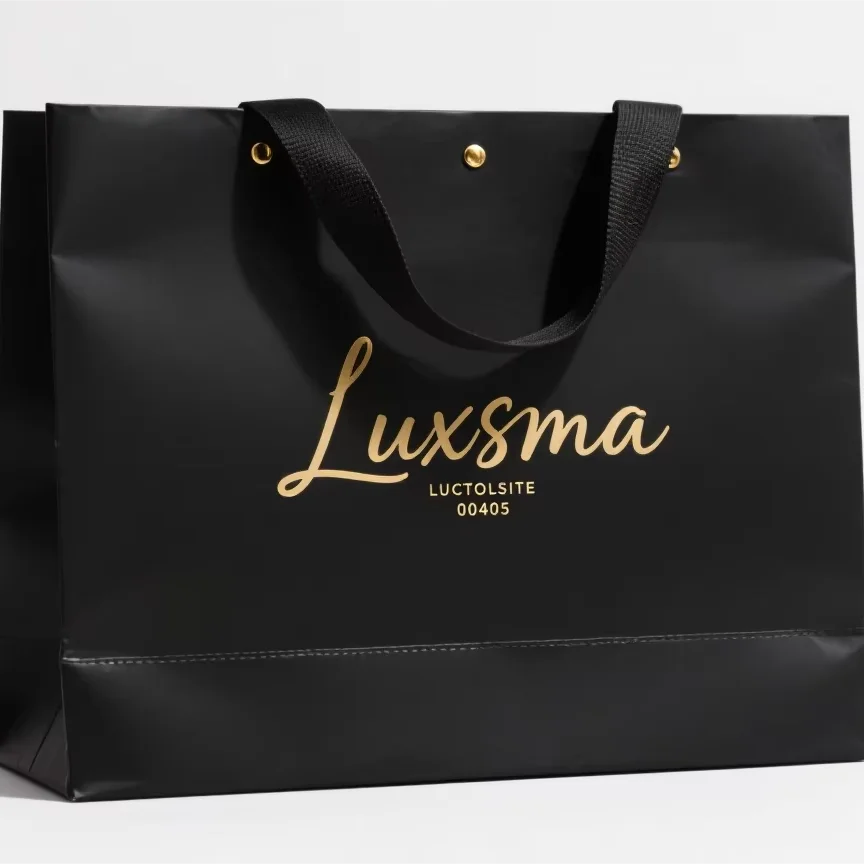 Custom Packaging Luxury Embossed Logo Clothing Store Shopping Bag Craftsmanship Custom Handbag with Ribbon Custom Paper Bags