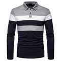 Oem Customized logo Design Men's Long-sleeved POLO Shirt Color Splicing T Shirt Cross Border Tshirt