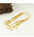 2023 Hot Selling Freshwater Pearls Bracelet Popular Hip Hop OT Buckle Bracelet Ins Style Stainless Steel Waterproof Bracelet