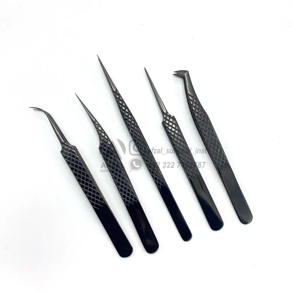 New Arrival Professional Eyelash Extension Tweezers 45 Boot Volume Curved Classic Private Label 90 Degree Shape Fiber Tip Slim