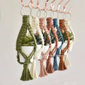 Macrame Plant Hanger Indoor Hanging with Wood Beads Macrame Planters No Tassel for Indoor Outdoor Boho Home Decor